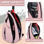 Ytonet Tennis Bag, Tennis Sling Backpack Crossbody Water Resistant for Men Women, Compatible for Pickleball Badminton Rackets