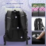 Smasrob Pickleball Bag Fits 2-4 Paddles, Pickleball Backpack with Laptop Pocket, Shoe Compartment and Fence Hook, Black