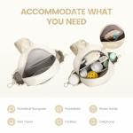 Sucipi Pickleball Bags for Women Lightweight Stylish Quilted Large Pickleball Rackets Paddle Bag Backpack, Pearl Beige