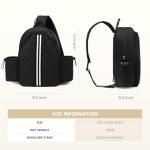 Sucipi Professional Women Lightweight Pickleball Bag, Stylish Quilted Paddle Bag, Midnight Black