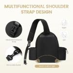 Sucipi Professional Women Lightweight Pickleball Bag, Stylish Quilted Paddle Bag, Midnight Black