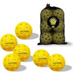 CYCLOTRON6-Pack Premium Pickleball Balls - USAP Approved, 40 Holes Outdoor/Indoor Pickle Balls with Bag, Perfectly Balanced, High Bounce True Flight, Pickle Ball for Tournament Play (Yellow)