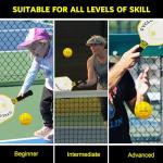 CYCLOTRON6-Pack Premium Pickleball Balls - USAP Approved, 40 Holes Outdoor/Indoor Pickle Balls with Bag, Perfectly Balanced, High Bounce True Flight, Pickle Ball for Tournament Play (Yellow)