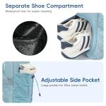 Pickleball Tote Bag for Women with Fence Hook, Quilted Pickleball Bag Holds 3-4 Paddles with Shoe Compartment & Wet Pocket