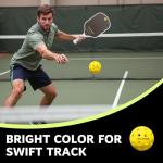 CYCLOTRON6-Pack Premium Pickleball Balls - USAP Approved, 40 Holes Outdoor/Indoor Pickle Balls with Bag, Perfectly Balanced, High Bounce True Flight, Pickle Ball for Tournament Play (Yellow)