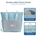 Pickleball Tote Bag for Women with Fence Hook, Quilted Pickleball Bag Holds 3-4 Paddles with Shoe Compartment & Wet Pocket