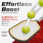 Pickleball Paddle with T700 Raw Carbon Fiber Surface & 16mm STR-Core Power Polymer Core, Premium Pickle Ball Racket Designed for Ultimate Spin & Consistency, USAPA Approved