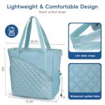 Pickleball Tote Bag for Women with Fence Hook, Quilted Pickleball Bag Holds 3-4 Paddles with Shoe Compartment & Wet Pocket