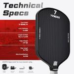 Pickleball Paddle with T700 Raw Carbon Fiber Surface & 16mm STR-Core Power Polymer Core, Premium Pickle Ball Racket Designed for Ultimate Spin & Consistency, USAPA Approved