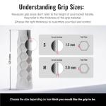 Hesacore Pickleball Paddle Grip - 5.25" - Regular Feel - Comfortable for Tennis Elbow, Increased Grip Strength, Less Vibrations, Finger Support, Helps Sweaty Hands - Size Small