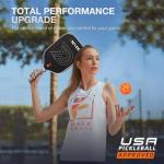 DGYGQ Pickleball Paddles - Professional Carbon Fiber Paddle with Honeycomb Core Pickleball Rackets - Lightweight Precision & Enhanced Shock Absorption for High Spin & Powerful Shots (Grey)