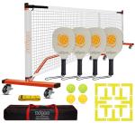 Zdgao Portable Pickleball Net with Wheels and Pickleball Paddles of 4, 22FT Pickleball Net Outdoor Pickle Balls, Court Marking Kit, and Carrying Bag for Family, Home