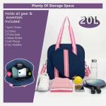 SPELIKO Cute Women's Pickleball Sling Bag Tote, Navy Striped