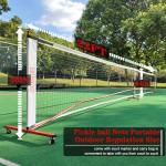 Zdgao Portable Pickleball Net with Wheels and Pickleball Paddles of 4, 22FT Pickleball Net Outdoor Pickle Balls, Court Marking Kit, and Carrying Bag for Family, Home