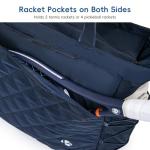 KAVIGOR Tennis Tote Bag with Shoe Compartment - Extra-Large Quilted Pickleball Bag Holds 2-4 Rackets, Water-Resistant & Lightweight for Men & Women