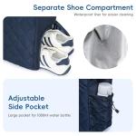 KAVIGOR Tennis Tote Bag with Shoe Compartment - Extra-Large Quilted Pickleball Bag Holds 2-4 Rackets, Water-Resistant & Lightweight for Men & Women