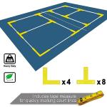 Zdgao Portable Pickleball Net with Wheels and Pickleball Paddles of 4, 22FT Pickleball Net Outdoor Pickle Balls, Court Marking Kit, and Carrying Bag for Family, Home