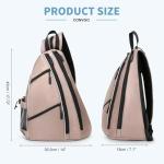 Convgo Pickleball Bag for Women and Men, Adjustable Pickle Ball Backpack, 2 in 1 Sports Sling Bag for Pickleball Paddles with Water Bottle Holder, Pink