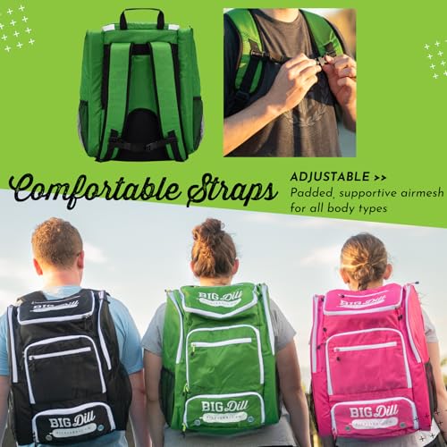 Big Dill Pickleball Co. Pickleback Backpack | Large & Insulated Pickleball Bag