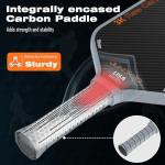 Professional Pickleball Paddles- T700 Carbon Fiber Pickle Racket- 3K Raw Carbon Frosted Surface for Enhanced Spin and Friction - USAPA Approved Offensive Long Paddle for Intermediate Advanced Players