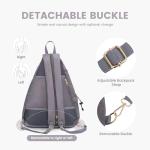 Sucipi Women's Reversible Quilted Crossbody Sling Pickleball Backpack - Fence Hook, Holds Paddles, Pickleballs & Accessories