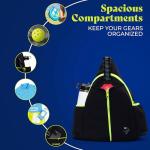 Swinton Pickleball Bag for Women and Men – Stylish Pickleball Backpack | Lightweight, Water-Resistant Pickleball Paddle Bag | Unisex Pickleball Bags with Space for Paddles, Balls & Accessories