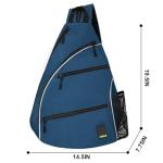 Goloni Pickleball Bag for Women Men, Convertible Pickleball Backpack Sling Bag with Fence Hook, Waterproof Polyester Paddle Bag with Multiple Compartments,Blue