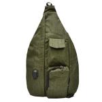 Nupouch Rucksack Pickleball Bag, Anti-Theft Crossbody Sling, USB Charging Connector Port, Backpack, Soho Collection Olive