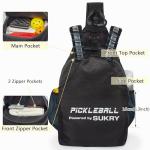 SUKRY Pickleball Bag Lightweight Sling Backpack for Men and Women with Multi-Pocket Crossbody Gym & Travel Backpack Pickle Ball Accessories