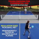 Deluxe Heavy Duty Pickleball Net with Wheels – Regulation Size Portable Net System with Lockable Wheels & Wheeled Carry Case | Tournament-Ready, Fast Setup | Backyard, Driveway, Gym & Court Use