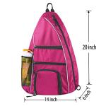 LLYWCM Pickleball Bag | Sling Bags - Reversible Crossbody Sling Backpack for Pickleball Paddle, Tennis, Pickleball Racket and Travel for Women Men（Rose）