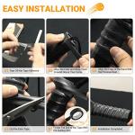 2-Packs Pickleball Paddle Grip Tape with Raised Ridge, Replacement Pickleball Overgrip Wrap for Sweat Absorption&Anti-Slip, Universal Pickle Ball Sport Accessories (Black)