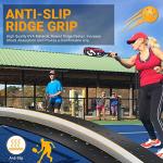 2-Packs Pickleball Paddle Grip Tape with Raised Ridge, Replacement Pickleball Overgrip Wrap for Sweat Absorption&Anti-Slip, Universal Pickle Ball Sport Accessories (Black)