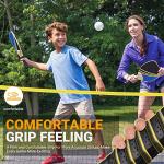 2-Packs Pickleball Paddle Grip Tape with Raised Ridge, Replacement Pickleball Overgrip Wrap for Sweat Absorption&Anti-Slip, Universal Pickle Ball Sport Accessories (Black)