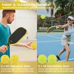 Joysent Pickleball Paddles Set, USAPA Approved Carbon Fiber Pickleball Set of 2 with Beginner Pickleball Rackets, Indoor Outdoor Pickle Balls for Adults Men Women, JT-1