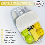 Joysent Pickleball Paddles Set, USAPA Approved Carbon Fiber Pickleball Set of 2 with Beginner Pickleball Rackets, Indoor Outdoor Pickle Balls for Adults Men Women, JT-1