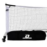Dominator Standard Portable Pickleball Net - Indoor/Outdoor Regulation Pickleball Net - USAPA Compliant Pickleball Net on Wheels - System Includes Rolling Storage Bag & Locking Wheels