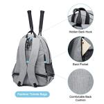 Sucipi Tennis Bag Professional Tennis Backpack for Men and Women Racket Bags with Ventilated Shoe Compartment, Holds 2 Tennis Rackets, Pickleball Paddles