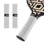 Pickle Grips Pickleball Paddle Grip Tape by YALLA - White Overgrip Grip Wrap for Pickleball Racquet- Moisture Wicking Paddle Grip Wrap (2 Pack)