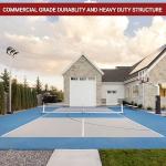 Dominator Standard Portable Pickleball Net - Indoor/Outdoor Regulation Pickleball Net - USAPA Compliant Pickleball Net on Wheels - System Includes Rolling Storage Bag & Locking Wheels