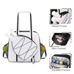 ACESAK Pickleball Bag, Large, White, Soft, Sports Equipment Bag, Pickleball, Badminton, Squash, Travel Backpack