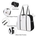 ACESAK Pickleball Bag, Large, White, Soft, Sports Equipment Bag, Pickleball, Badminton, Squash, Travel Backpack
