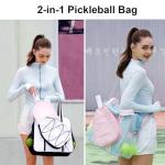 ACESAK Pickleball Bag, Large, White, Soft, Sports Equipment Bag, Pickleball, Badminton, Squash, Travel Backpack