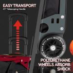 ZÜCA Rolling Pickleball Bag - Professional Touring Case for Men and Women - Portable Pickleball Sports Bag with Storage for Gear, Paddles, Accessories - Convenient Seat - Lightweight and Durable