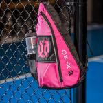 ONIX Pickleball Pro Team Sling Bag — Pink/Black with Adjustable Strap, Durable Construction, and Spacious Storage for Pickleball Gear