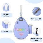 NZNDB Tennis Bags for Women Girl, Tennis Sling Crossbody Backpack, Water Resistant Tennis Bag for Pickleball, Tennis, Racketball (Blue)