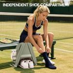 Sucipi Tennis Bag, Tennis Backpack for Women with Shoe Compartment, Quilted Professional Tennis Racket Bag with Cup Holder for Pickleball Badminton