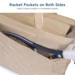 KAVIGOR Tennis Tote Bag with Shoe Compartment - Extra-Large Quilted Pickleball Bag Holds 2-4 Rackets, Water-Resistant & Lightweight for Men & Women