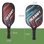 OLANNY Pickleball Paddles Set | Includes 4 Pickleball Paddles + 6 Balls+ 4 Replacement Soft Grip + 1 Portable Carry Bag | Premium Rackets Face & Polymer Honeycomb Core