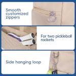 KAVIGOR Tennis Tote Bag with Shoe Compartment - Extra-Large Quilted Pickleball Bag Holds 2-4 Rackets, Water-Resistant & Lightweight for Men & Women